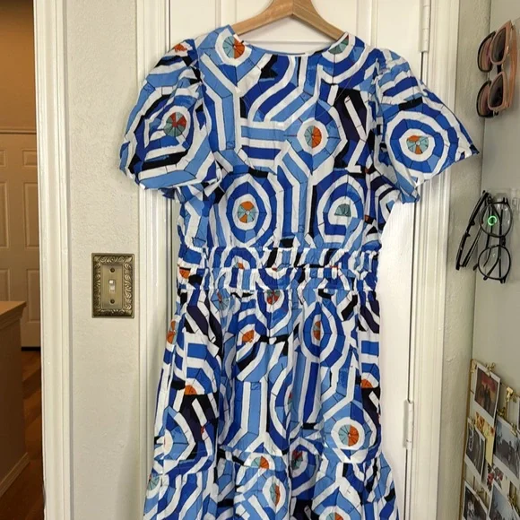 Anthropologie Somerset Hawaiian blue tiered maxi dress - Picture 11 of 12